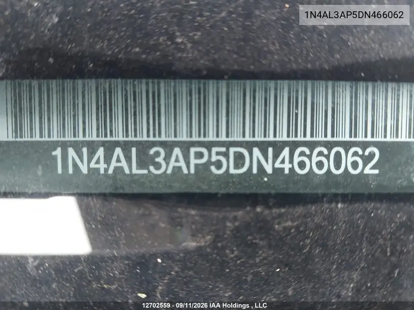 2013 NISSAN ALTIMA VIN 1N4AL3AP5DN466062 — фото 9