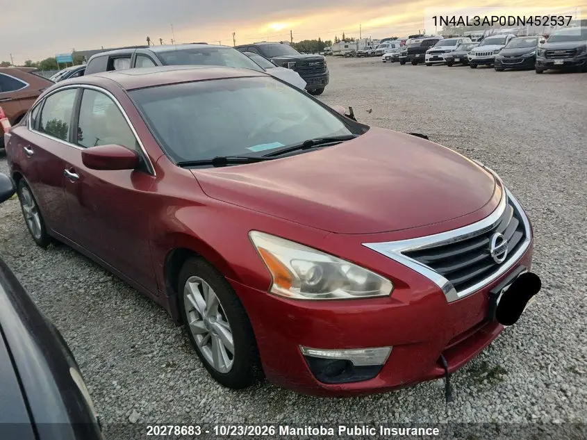 NISSAN ALTIMA 2013, VIN 1N4AL3AP0DN452537