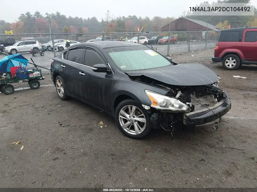 NISSAN ALTIMA 2013, VIN 1N4AL3AP2DC104492