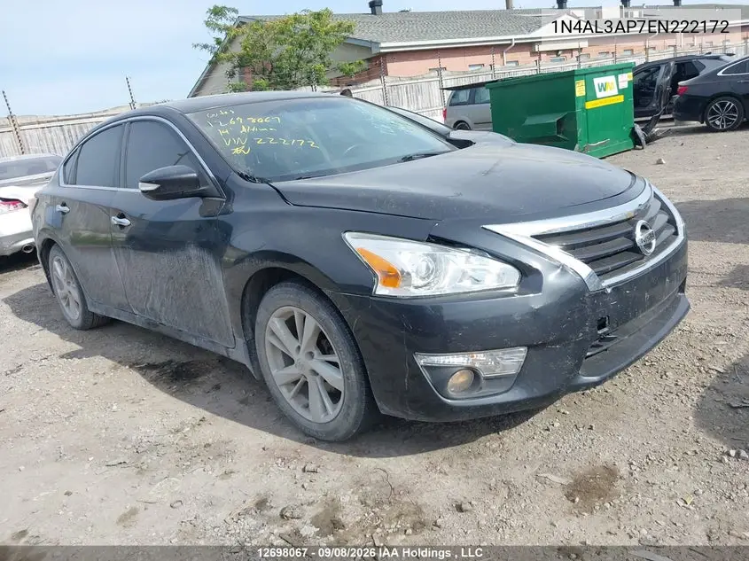 NISSAN ALTIMA 2014, VIN 1N4AL3AP7EN222172