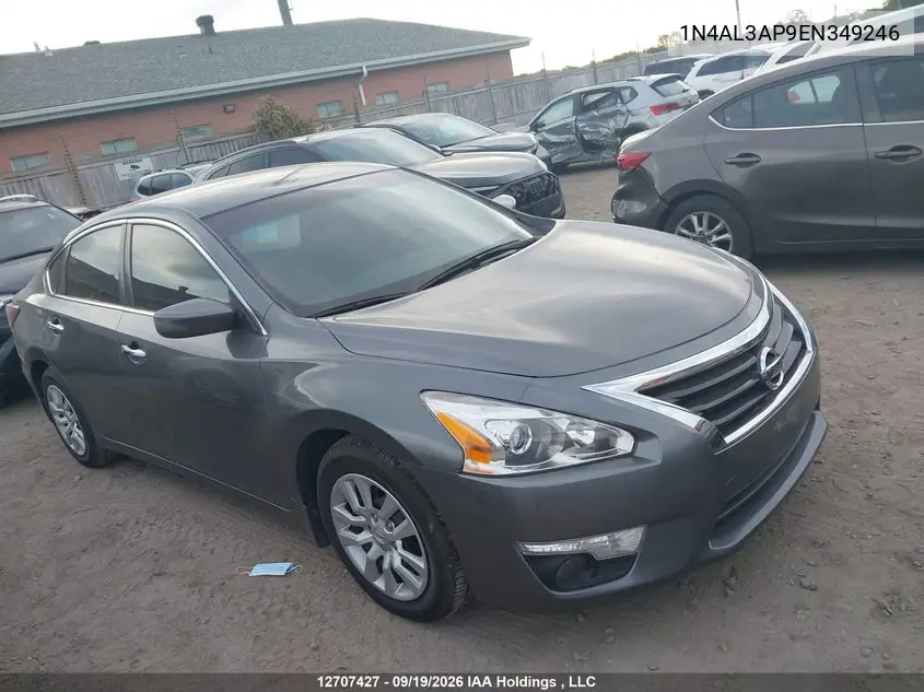 NISSAN ALTIMA 2014, VIN 1N4AL3AP9EN349246