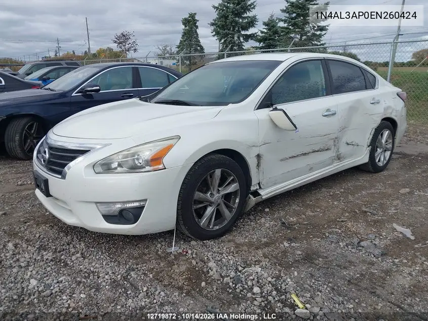 2014 NISSAN ALTIMA VIN 1N4AL3AP0EN260424 — фото 2