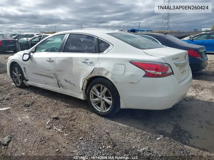 2014 NISSAN ALTIMA VIN 1N4AL3AP0EN260424 — фото 3