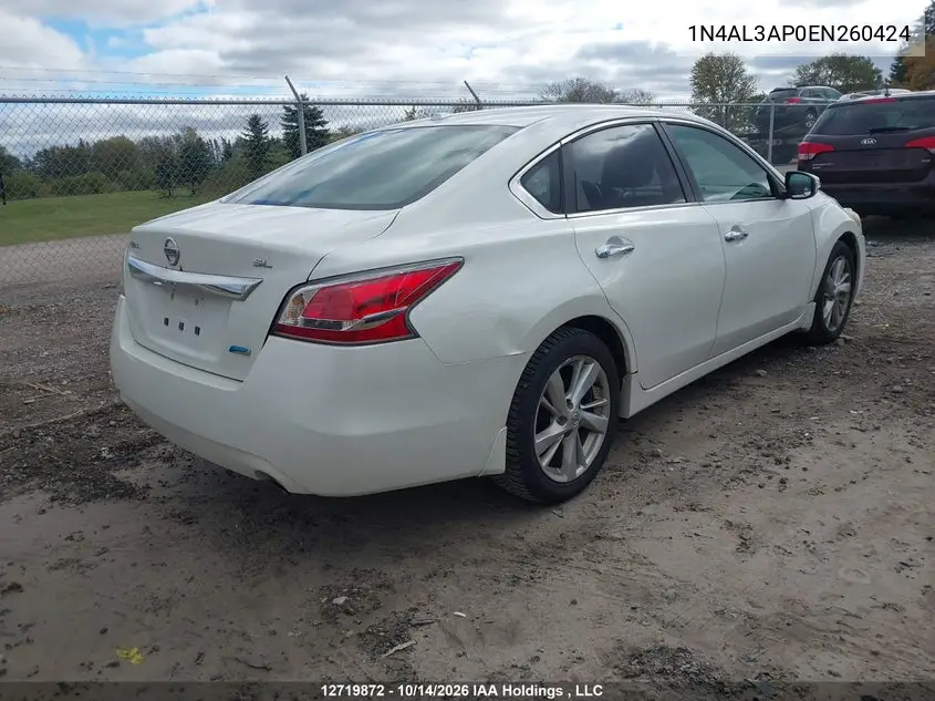 2014 NISSAN ALTIMA VIN 1N4AL3AP0EN260424 — фото 4