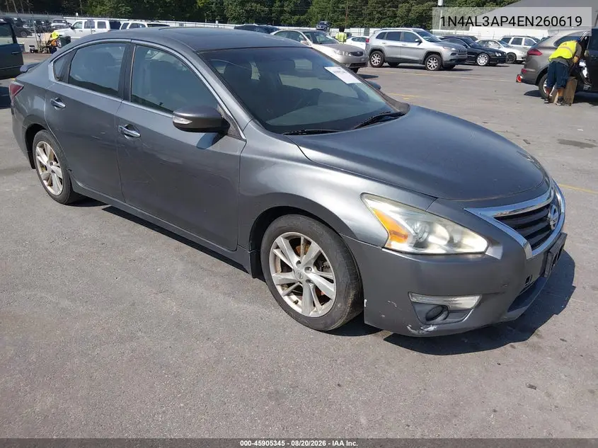 NISSAN ALTIMA 2014, VIN 1N4AL3AP4EN260619