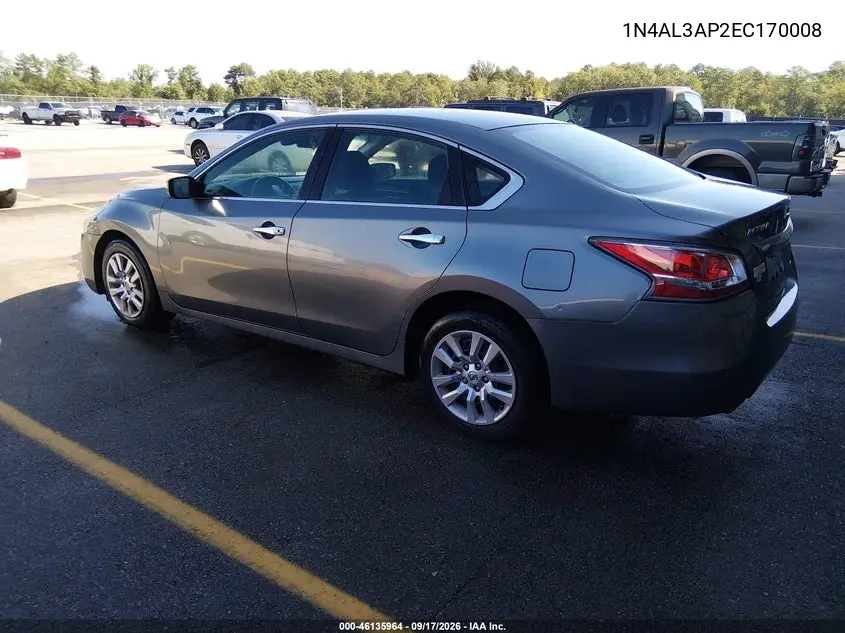 2014 NISSAN ALTIMA VIN 1N4AL3AP2EC170008 — фото 3