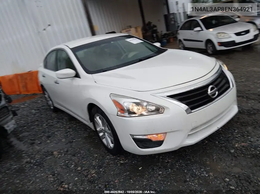 NISSAN ALTIMA 2014, VIN 1N4AL3AP8EN364921