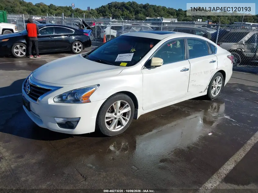 2014 NISSAN ALTIMA VIN 1N4AL3AP4EC120193 — фото 2