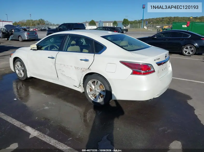 2014 NISSAN ALTIMA VIN 1N4AL3AP4EC120193 — фото 3