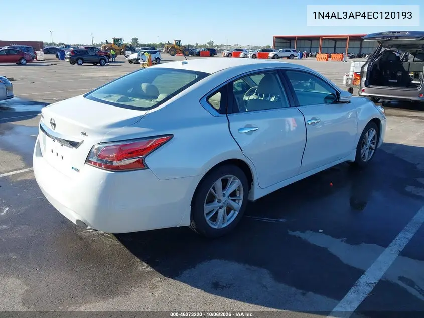 2014 NISSAN ALTIMA VIN 1N4AL3AP4EC120193 — фото 4
