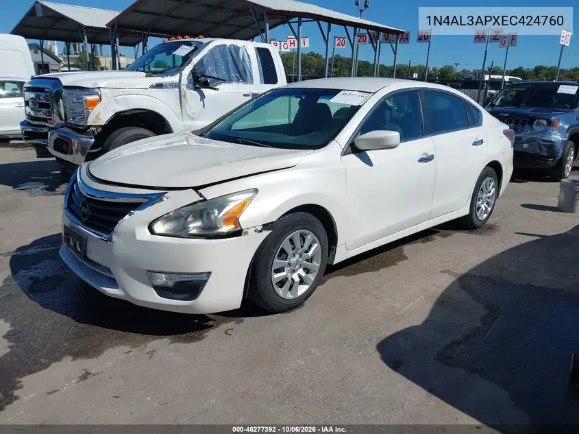 2014 NISSAN ALTIMA VIN 1N4AL3APXEC424760 — фото 2