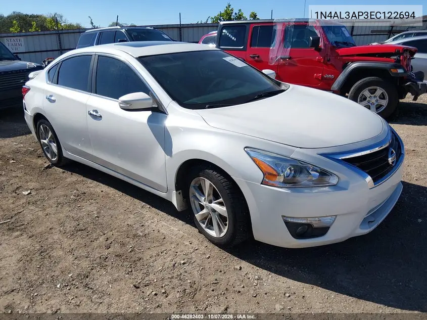 NISSAN ALTIMA 2014, VIN 1N4AL3AP3EC122694