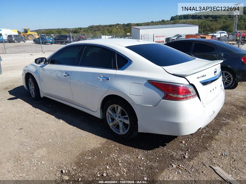 2014 NISSAN ALTIMA VIN 1N4AL3AP3EC122694 — фото 3