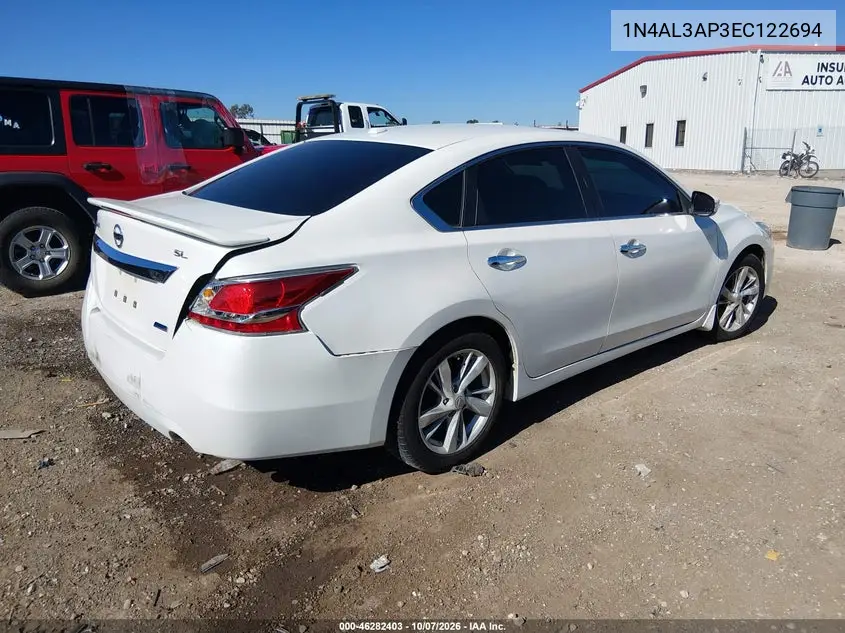 2014 NISSAN ALTIMA VIN 1N4AL3AP3EC122694 — фото 4