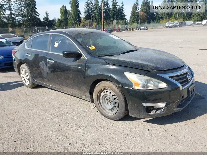 NISSAN ALTIMA 2014, VIN 1N4AL3AP1EN374108