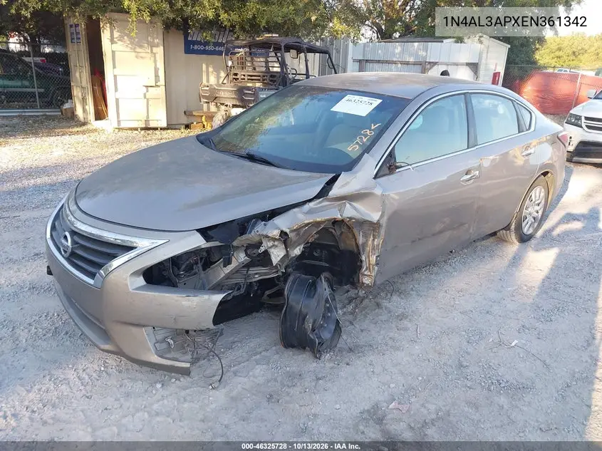 2014 NISSAN ALTIMA VIN 1N4AL3APXEN361342 — фото 2