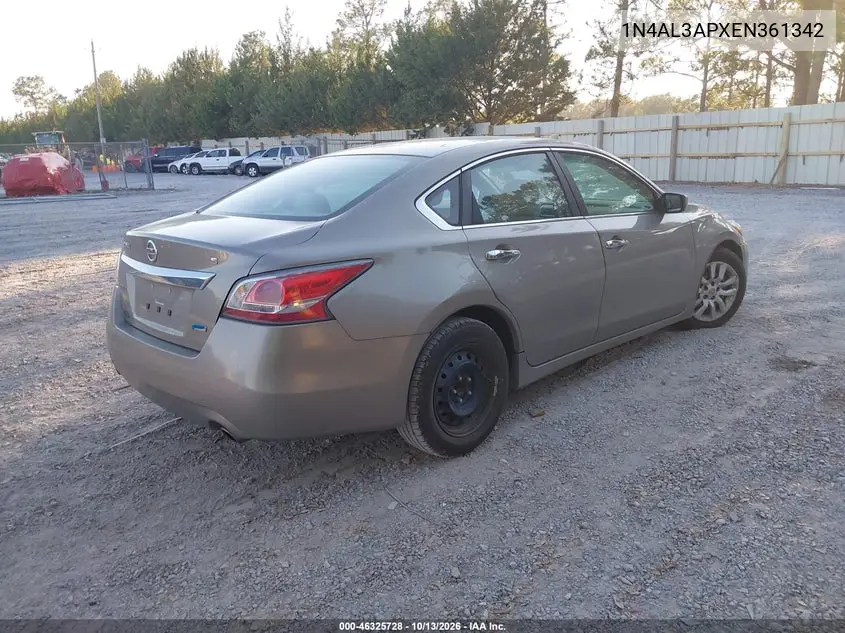 2014 NISSAN ALTIMA VIN 1N4AL3APXEN361342 — фото 4