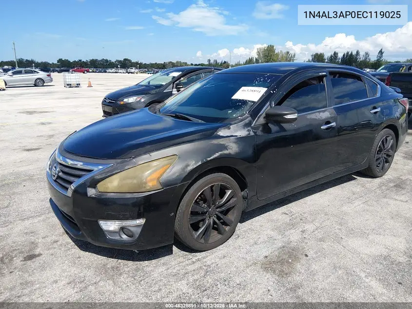 2014 NISSAN ALTIMA VIN 1N4AL3AP0EC119025 — фото 2