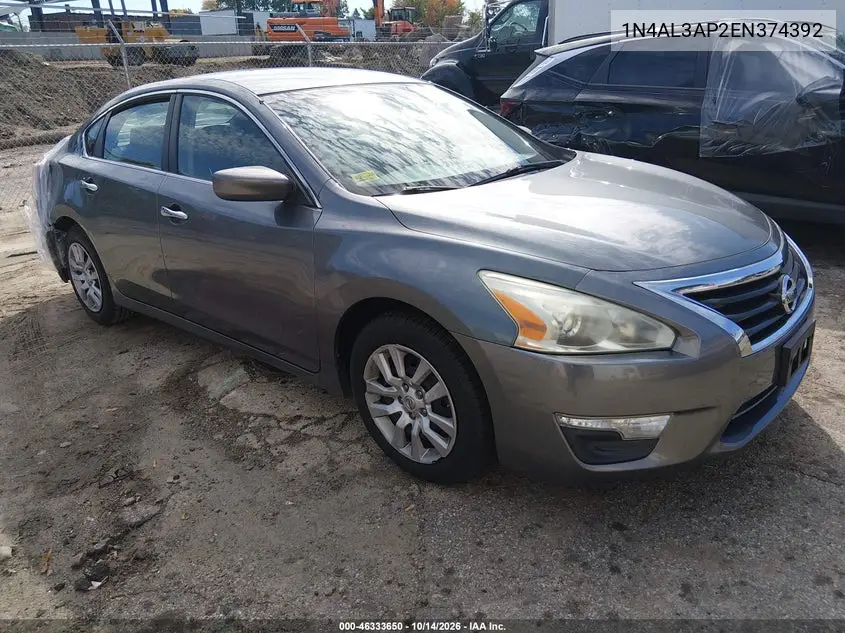 NISSAN ALTIMA 2014, VIN 1N4AL3AP2EN374392