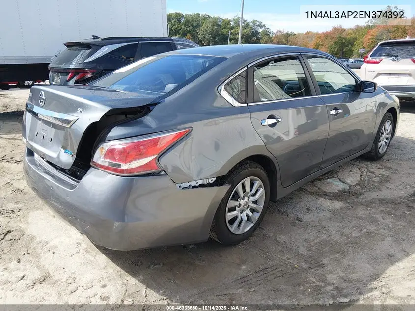 2014 NISSAN ALTIMA VIN 1N4AL3AP2EN374392 — фото 4
