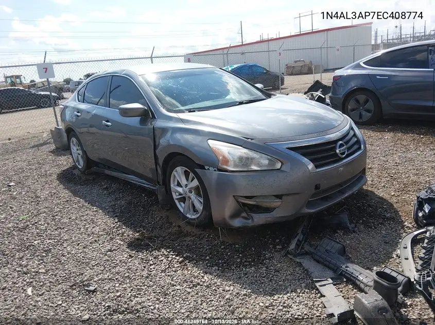 NISSAN ALTIMA 2014, VIN 1N4AL3AP7EC408774
