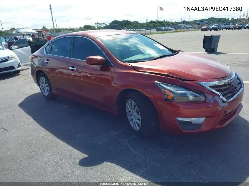 NISSAN ALTIMA 2014, VIN 1N4AL3AP9EC417380