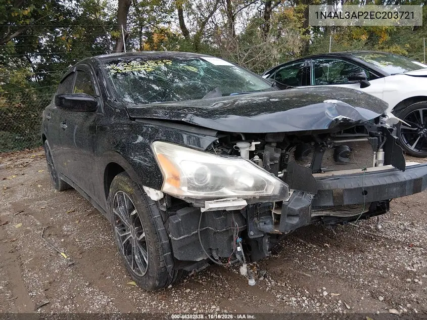 NISSAN ALTIMA 2014, VIN 1N4AL3AP2EC203721