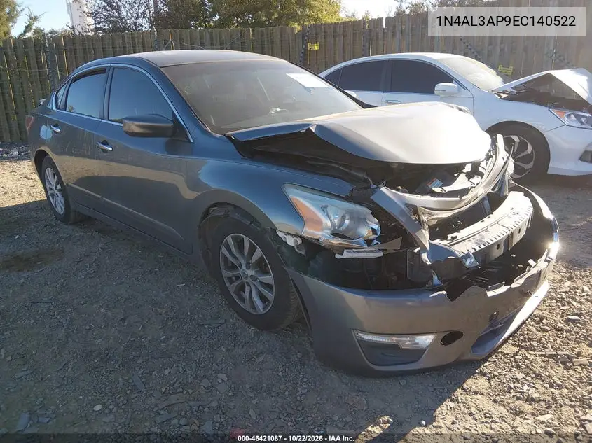 NISSAN ALTIMA 2014, VIN 1N4AL3AP9EC140522