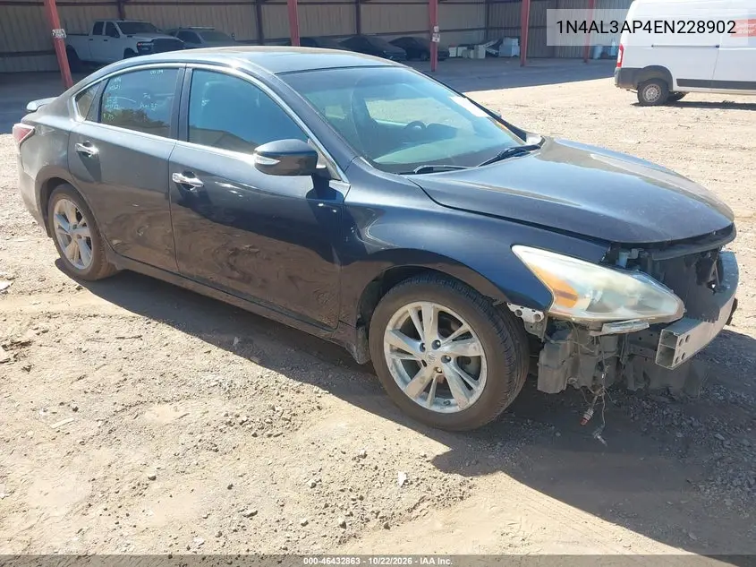 NISSAN ALTIMA 2014, VIN 1N4AL3AP4EN228902