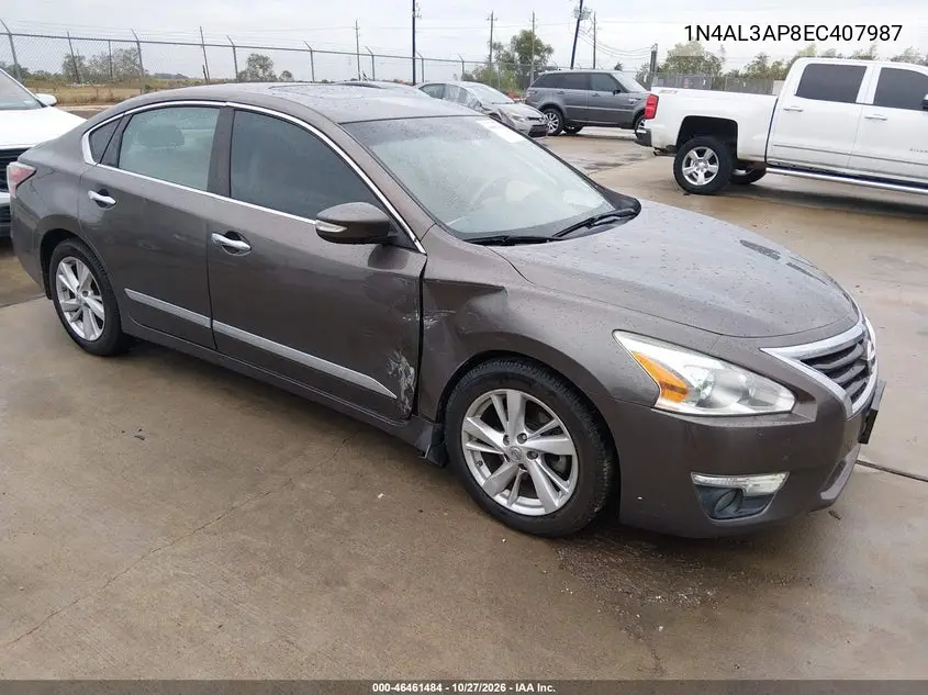 NISSAN ALTIMA 2014, VIN 1N4AL3AP8EC407987