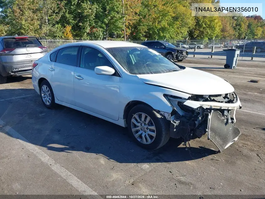 NISSAN ALTIMA 2014, VIN 1N4AL3AP4EN356010