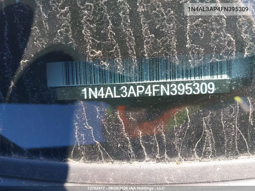 2015 NISSAN ALTIMA VIN 1N4AL3AP4FN395309 — фото 9