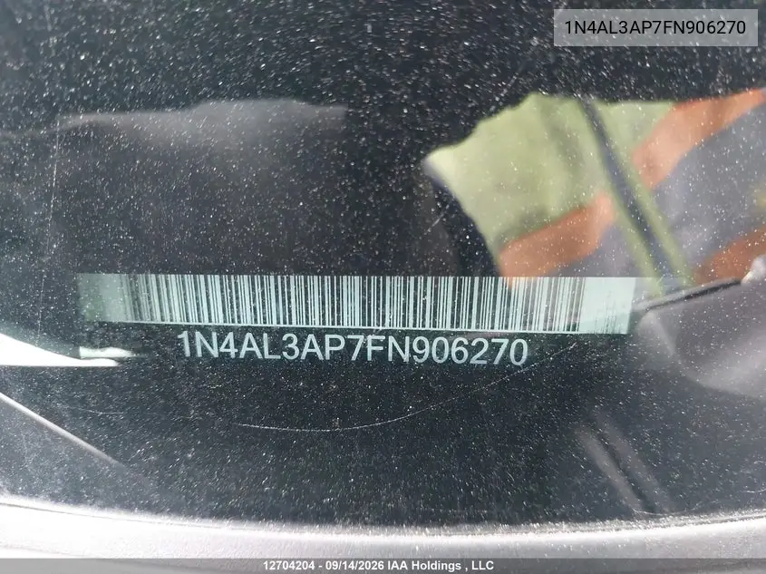 2015 NISSAN ALTIMA VIN 1N4AL3AP7FN906270 — фото 19
