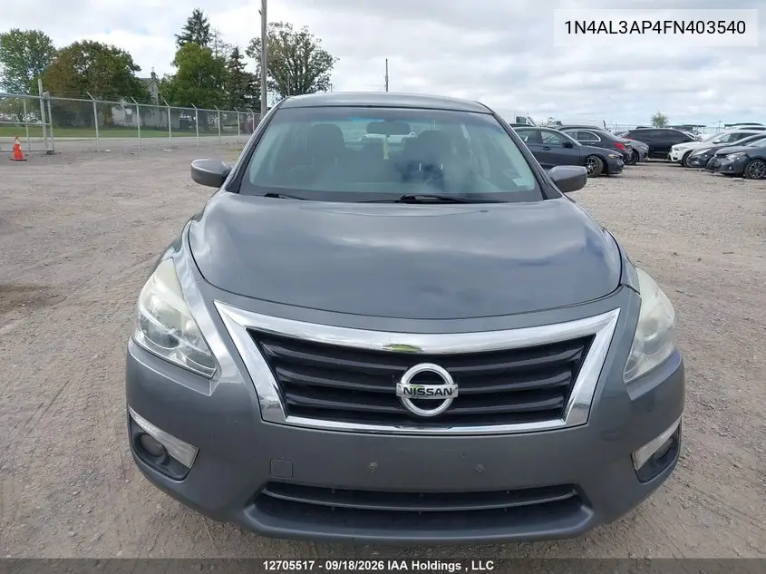 2015 NISSAN ALTIMA VIN 1N4AL3AP4FN403540 — фото 11