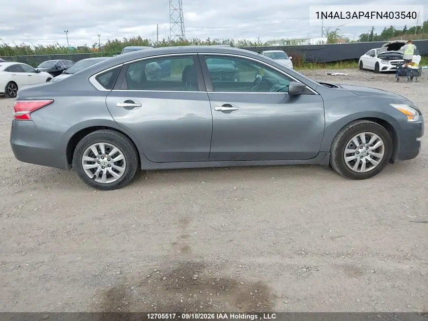 2015 NISSAN ALTIMA VIN 1N4AL3AP4FN403540 — фото 12