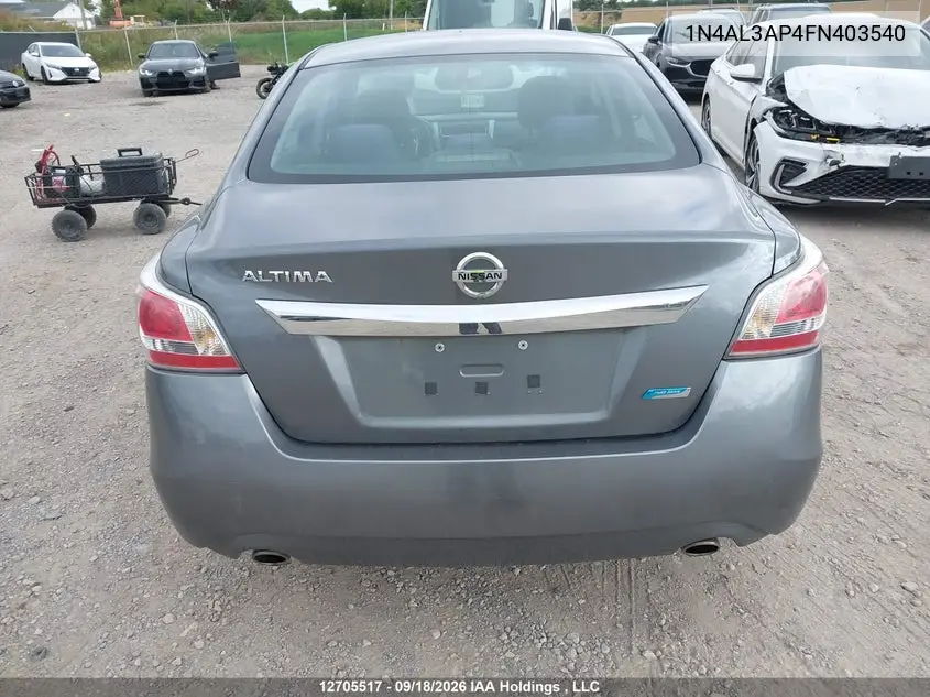 2015 NISSAN ALTIMA VIN 1N4AL3AP4FN403540 — фото 15