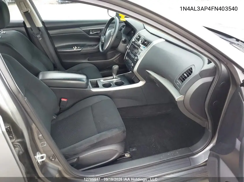 2015 NISSAN ALTIMA VIN 1N4AL3AP4FN403540 — фото 5