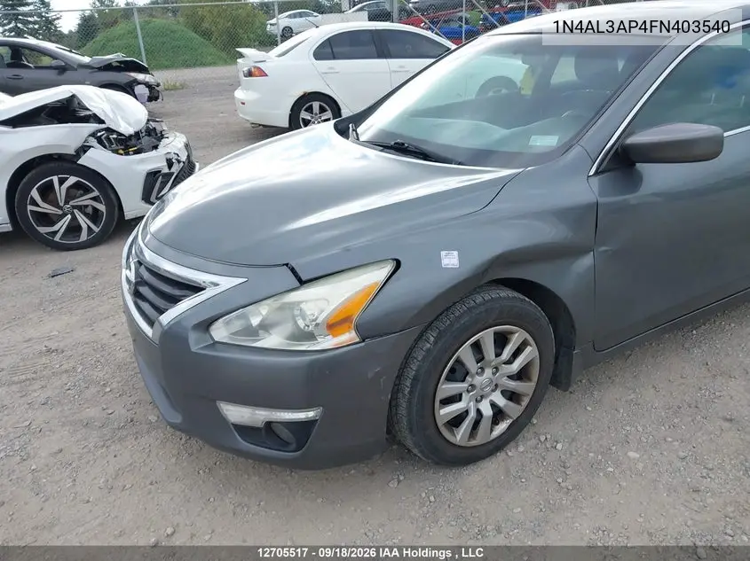 2015 NISSAN ALTIMA VIN 1N4AL3AP4FN403540 — фото 6