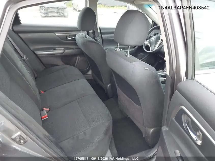 2015 NISSAN ALTIMA VIN 1N4AL3AP4FN403540 — фото 8