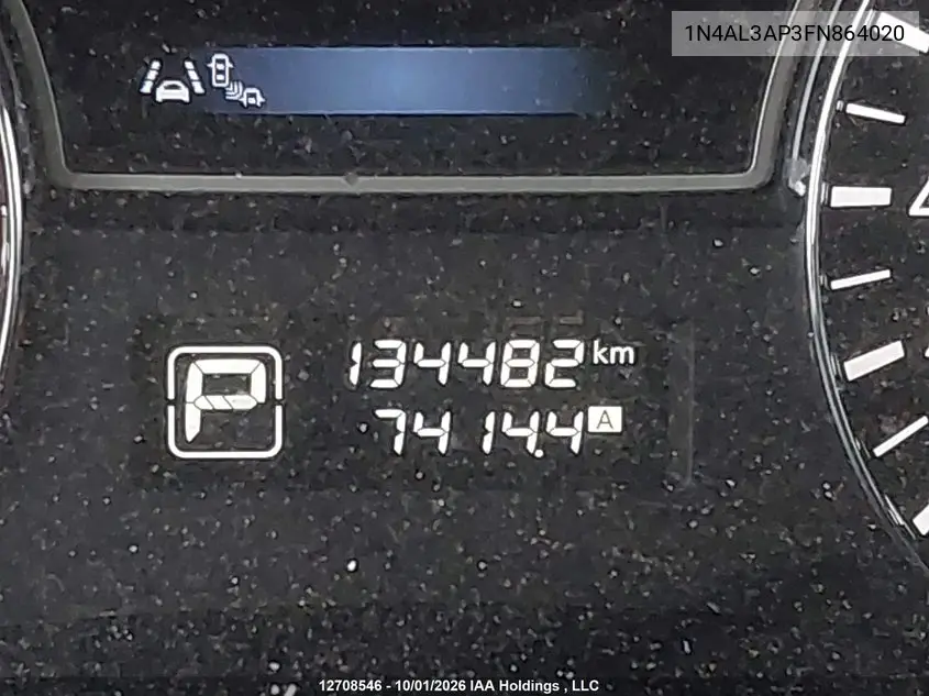2015 NISSAN ALTIMA VIN 1N4AL3AP3FN864020 — фото 15