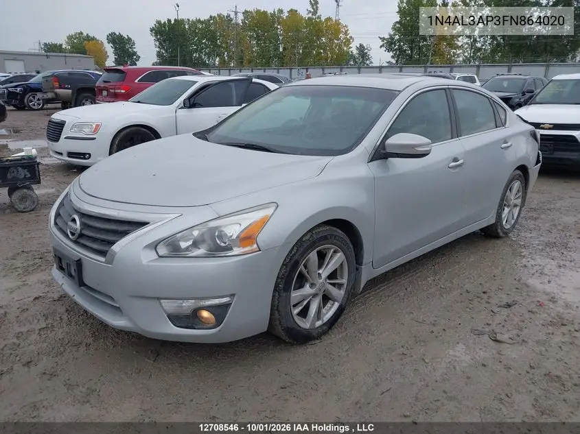2015 NISSAN ALTIMA VIN 1N4AL3AP3FN864020 — фото 2