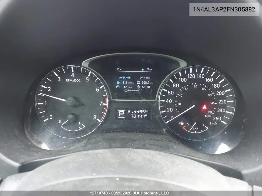 2015 NISSAN ALTIMA VIN 1N4AL3AP2FN305882 — фото 7