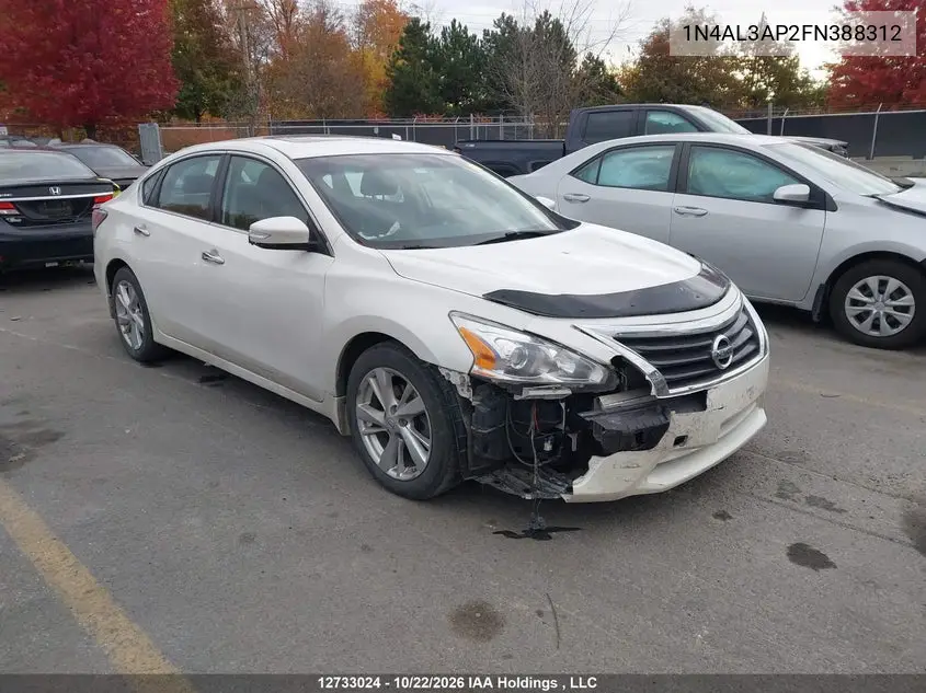 NISSAN ALTIMA 2015, VIN 1N4AL3AP2FN388312
