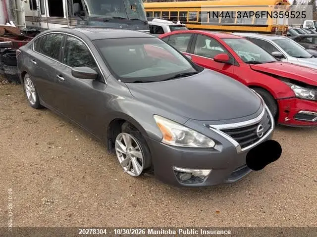 NISSAN ALTIMA 2015, VIN 1N4AL3AP6FN359525