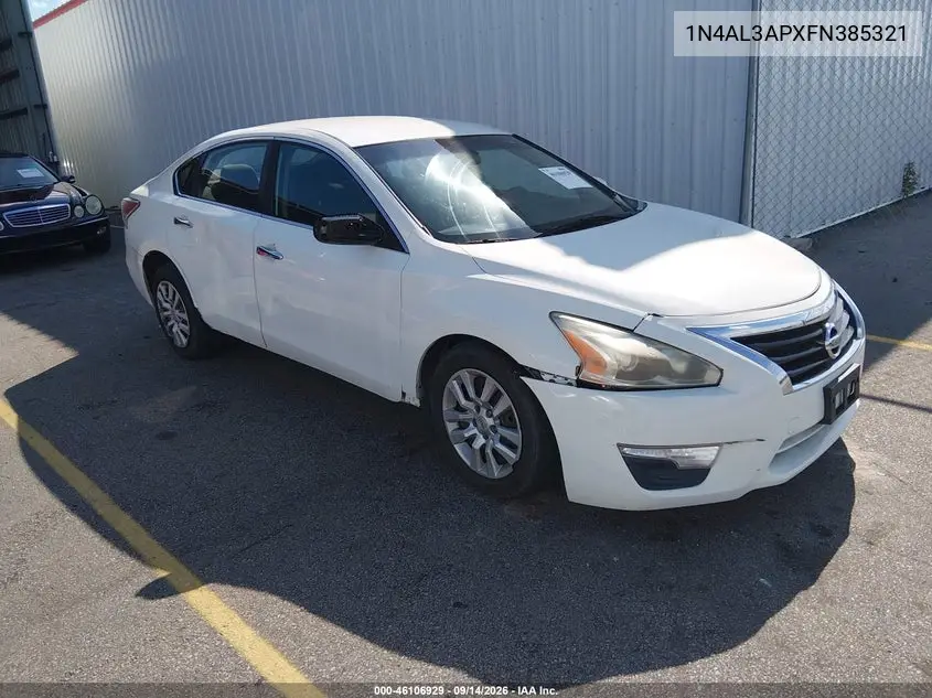 NISSAN ALTIMA 2015, VIN 1N4AL3APXFN385321