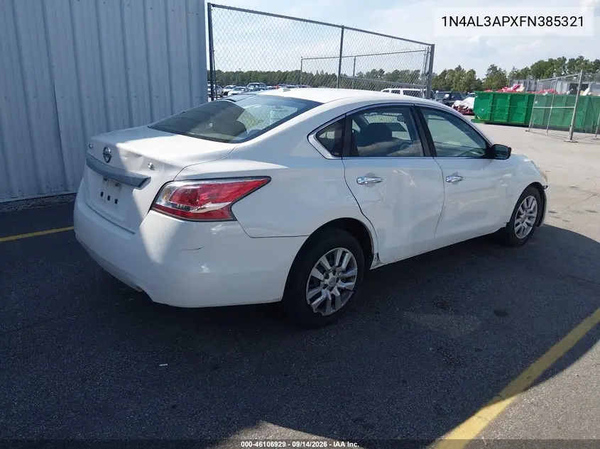 2015 NISSAN ALTIMA VIN 1N4AL3APXFN385321 — фото 4