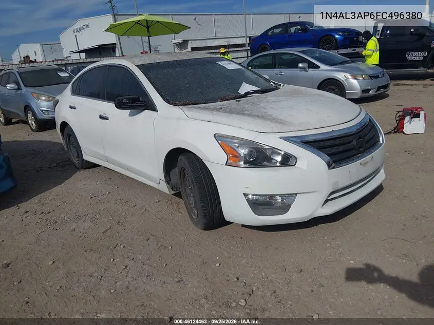 NISSAN ALTIMA 2015, VIN 1N4AL3AP6FC496380
