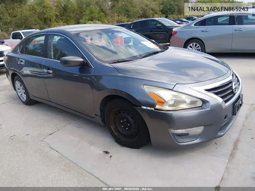 NISSAN ALTIMA 2015, VIN 1N4AL3AP6FN865243