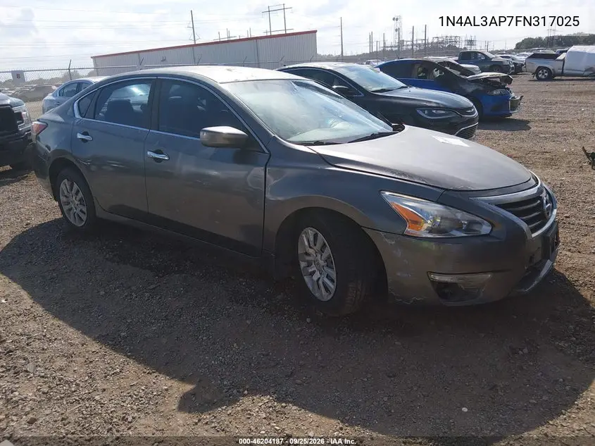 NISSAN ALTIMA 2015, VIN 1N4AL3AP7FN317025