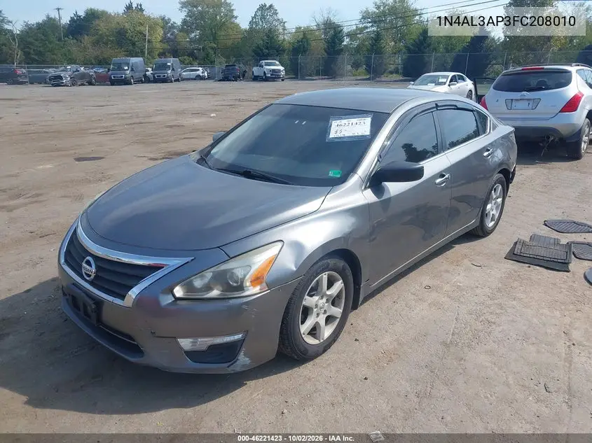 2015 NISSAN ALTIMA VIN 1N4AL3AP3FC208010 — фото 2